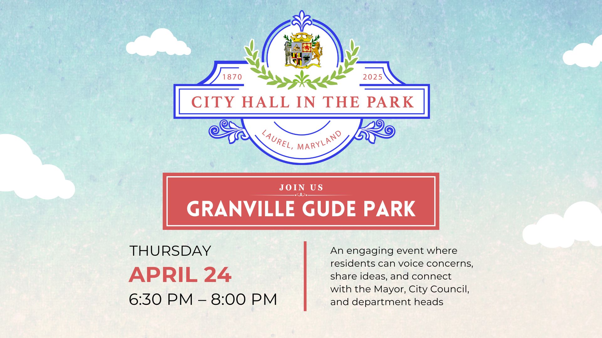 City Hall in the Park community event with local leaders and residents