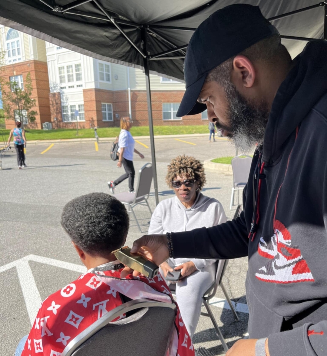 Community event at The Precision Barber Lounge