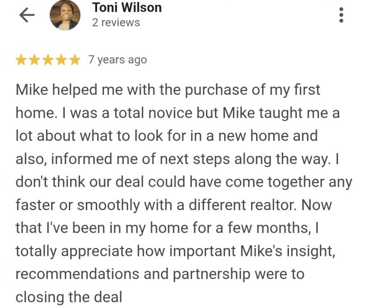 Google Review 18 | Mike Mondy - Keller Williams Realty
