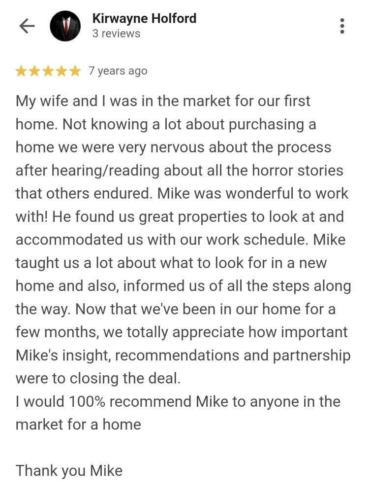 Google Review 19 | Mike Mondy - Keller Williams Realty