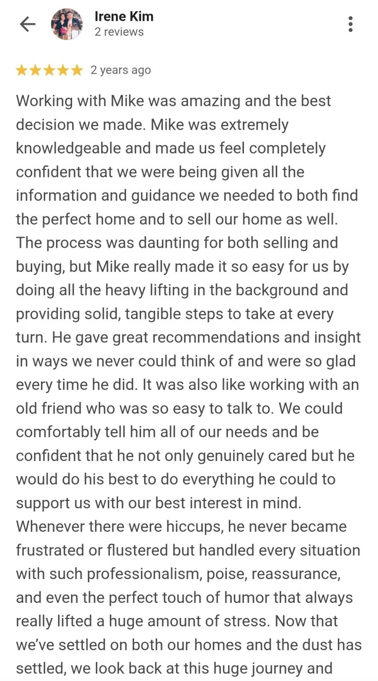 Google Review 3 | Mike Mondy - Keller Williams Realty