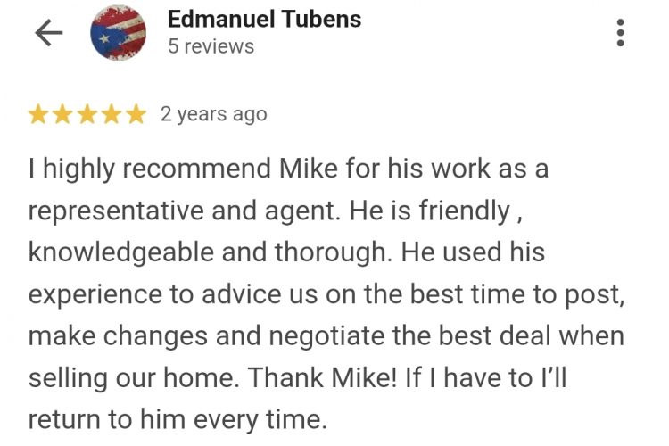 Google Review 5 | Mike Mondy - Keller Williams Realty