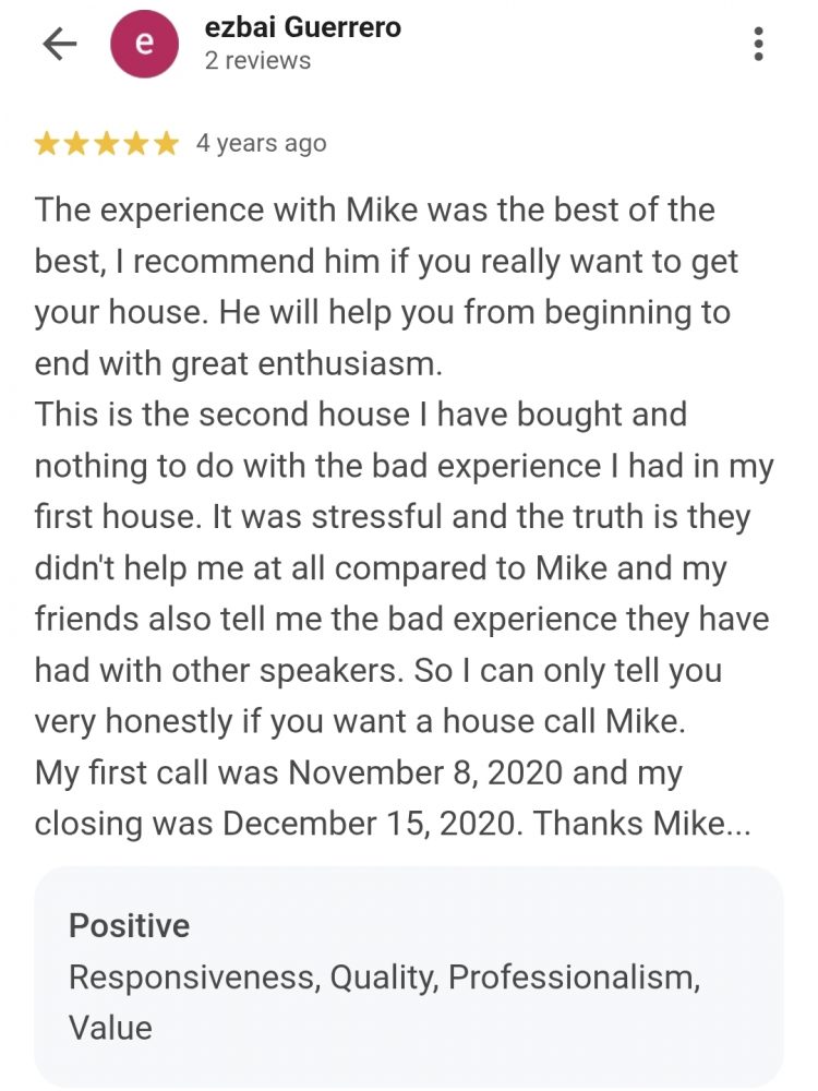 Google Review 7 | Mike Mondy - Keller Williams Realty