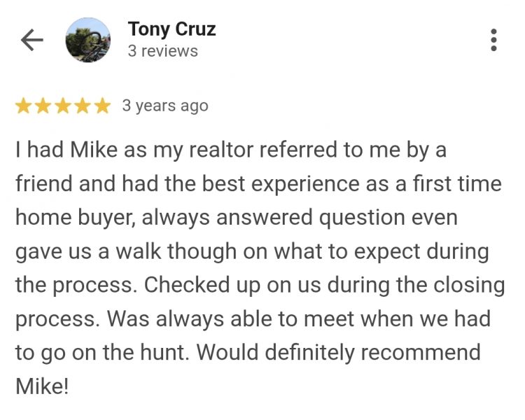 Google Review 9 | Mike Mondy - Keller Williams Realty